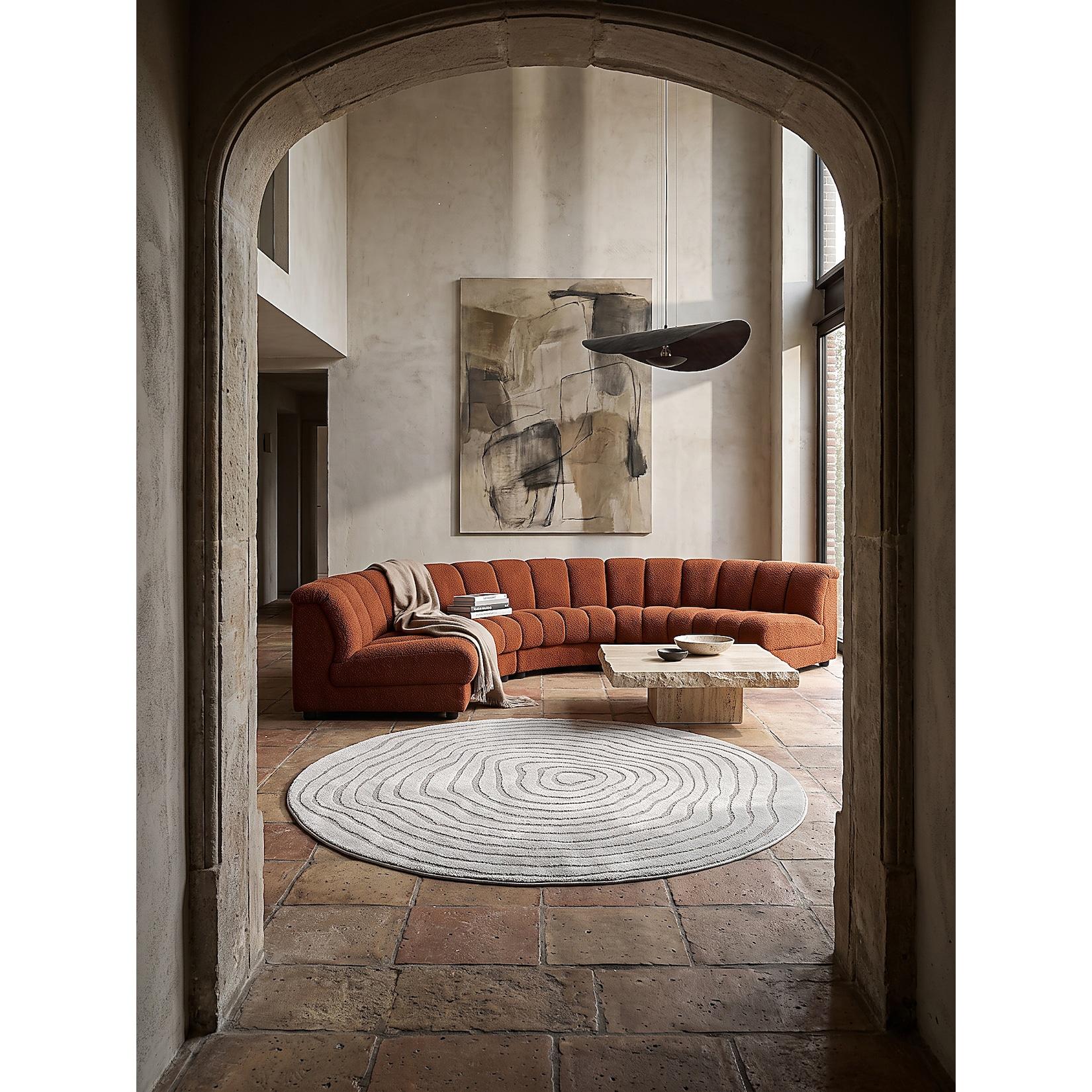 Teppich Pflegeleicht Grau 120x120 cm - CETINA Kadima Design