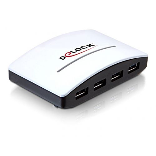 Delock 61762 4-port USB 3.0 extern mit Netzteil weiss/schwarz
