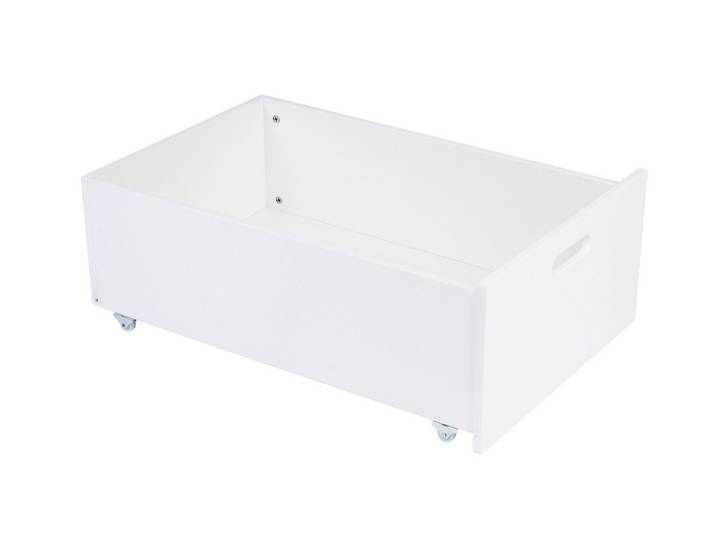 Waldin Babybett Schublade für 7in1, Stauraum unter dem Bett, Buche, ohne Bett, Weiß