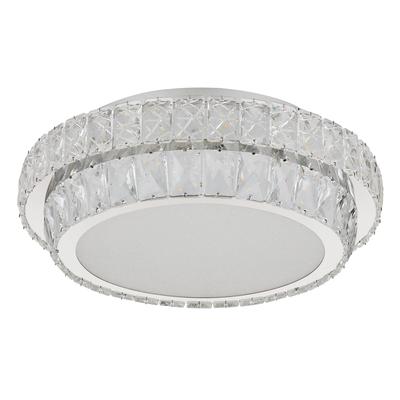 GLOBO LIGHTING LED Deckenleuchte "KLARA", silber (verchromt), 1 Stk., Leuchten, Kristalle, Kristall Leuchte, Deckenlampe, Wohnzimmer, Schlafzimmer, LED Deckenleuchte