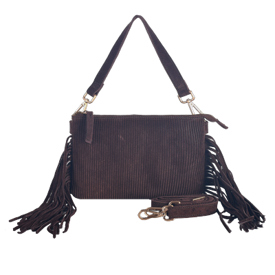 Handtasche HARBOUR 2ND "Tallulah", Damen, Gr. B/H/T: 21cm x 14cm x 3cm, braun, Rindsleder, Taschen Handtasche, Damen Henkeltasche, Umhängetasche mit modischen Fransen
