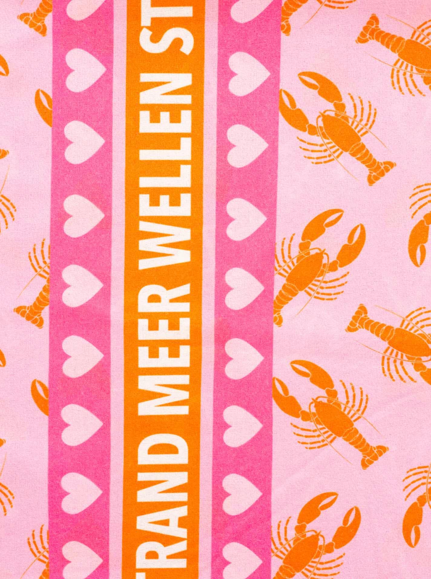 Zwillingsherz "Love & More" stylischer Schal mit Schriftzug rosa Einheitsgröße