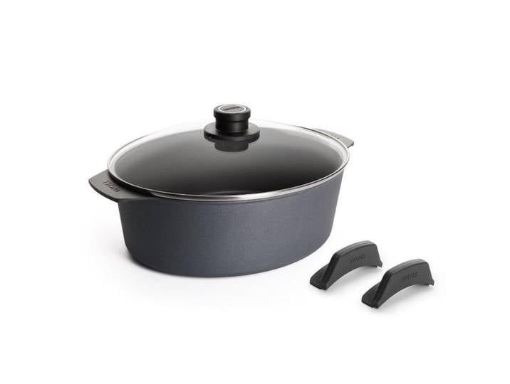 Woll Bräter Diamond Lite, Schwarz, Metall, 6 L, oval, 31x26x11 cm, backofengeeignet,backofengeeignet, kratzfest, antihaftbeschichtet, Kochen, Töpfe, Bräter