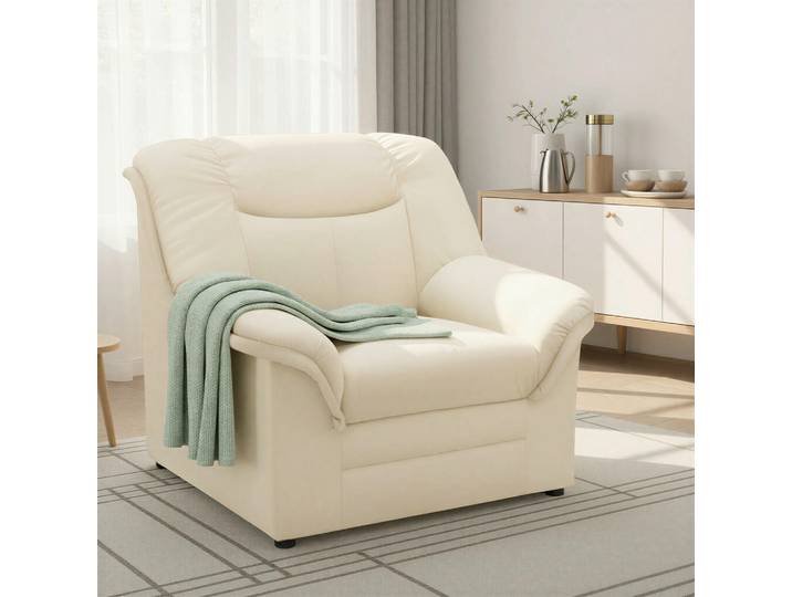 Mid.you Sessel Berlin FK, Beige, Kunststoff, Uni, 94x89x87 cm, Wohnzimmer, Sessel, Sonstige Sessel