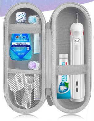 Inspire Essentials Electric Toothbrush Travel Case Dental Storage Box black