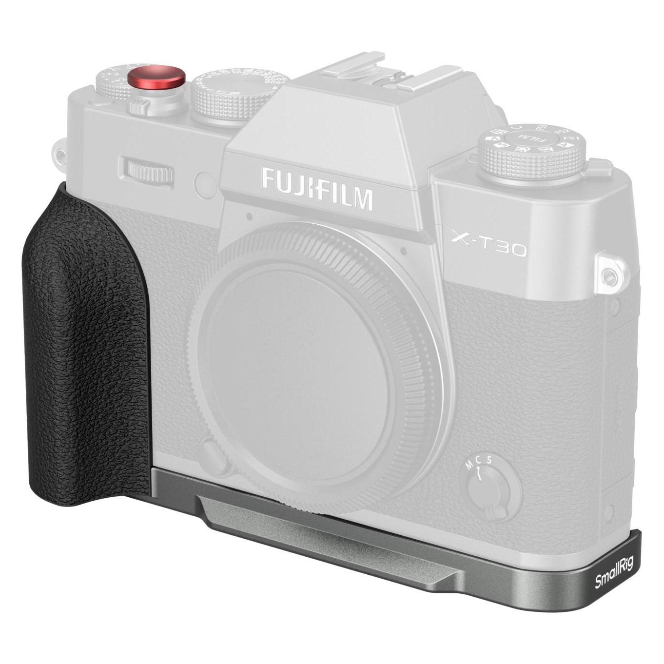 SmallRig 5665 L-Shaped Mount Plate with Silicone Handle FUJIFILM X-T30 / X-T30 II / X-T30 III (Charcoal Silv) (5665)