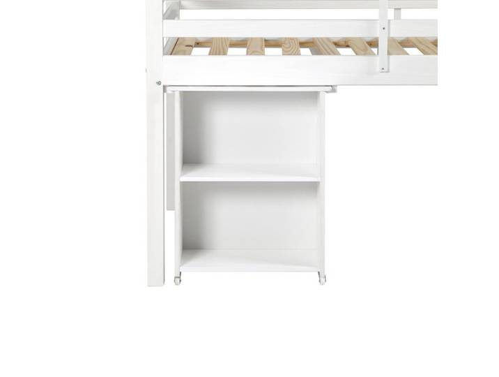 Option bureau pour lit mi-haut BLOOM Blanc