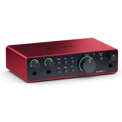 Focusrite Recording-Set Scarlett 2i2 Studio – 4th Generation (USB), Audio Interface, Schwarz, Rot