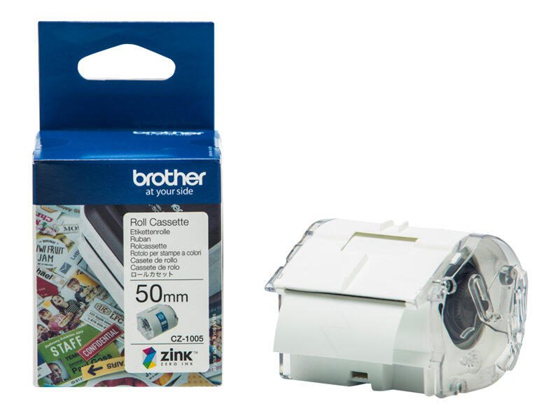 Original Brother CZ-1005 Farbetikettenrolle 50 mm breit, 5 m lang CZ1005