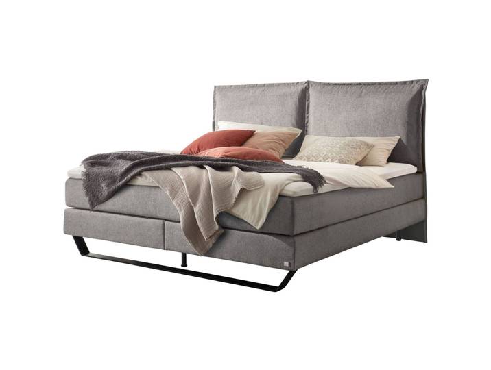 Hasena Boxspringbett Celina grey Stoff 200 x 200 cm