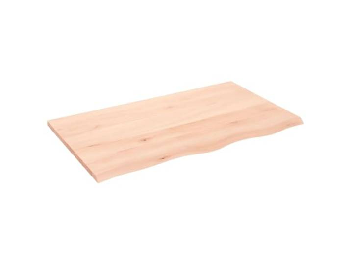 KGFHERENB Tischplatte Massivholz Eiche 100x60x2 cm Unbehandelt DIY Handgefertigte Eichenholzplatte mit Naturkante fuer individuelle DIY Tische im Esszimmer Büro oder Wohnzimmer.