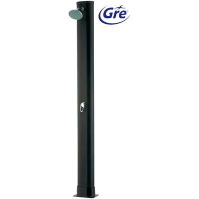 Solardusche GRE, schwarz, B:14cm H:210cm L:14cm, Kunststoff, Outdoorduschen, Kunststoff, Höhe: 210 cm, 30 Liter Tank