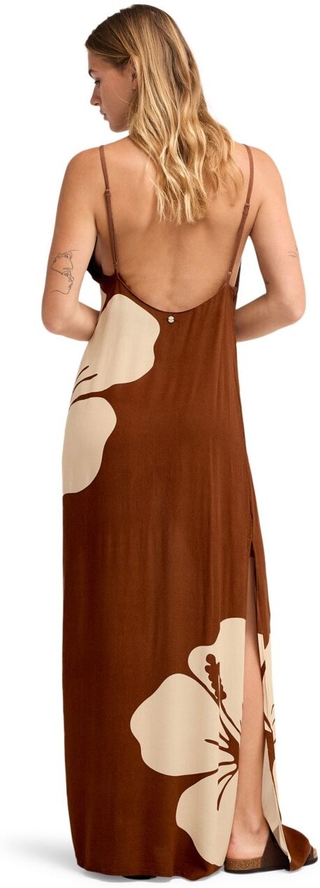 Trägerkleid ROXY "Bend Like Mermaid", Damen, Gr. S, ohne Ärmel, cappuccino, Obermaterial: 100% Viskose., Kleider Trägerkleid