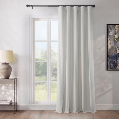 Exclusive Fabrics Heritage Plush Velvet Extra Wide Room Darkening Curtains - Single Panel