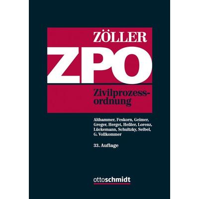 Zivilprozessordnung, Gebundene Ausgabe von Richard Zöller, Schmidt, Otto