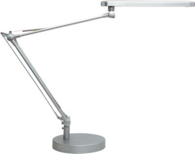 LED-Tischleuchte MAMBOLED, 7 W, 665 lm, mit Diffusor, dreh- u. neigbar, Sockel + Klemme, metallgrau