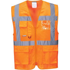 Portwest Warnweste Athen MeshAir Exekutiv C376, orange, Erwachsenenweste, DIN EN 20471, Gr. L