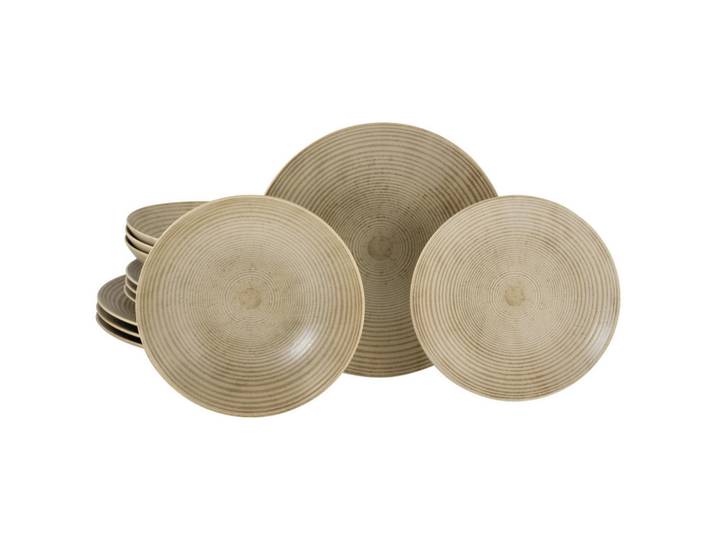 Creatable Tellerset Catania, Sand, Keramik, 12-teilig, rund, stapelbar, Essen & Trinken, Geschirr, Geschirr-Sets, Teller-Sets