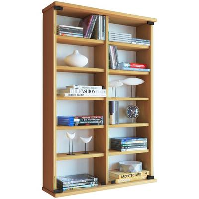 Holz CD DVD Wandregal Schrank Zuntisa Glastür
