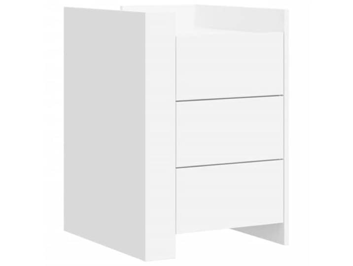 KDVXBCQJH Nachttisch mit 3 Schubladen, Beistelltisch Weiß 45x50x65 cm Vielseitige Ablage im Schlafzimmer mit drei geräumigen Fächern, robuster Platte und flexibler Aufbauweise.