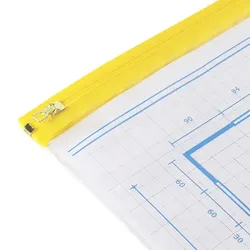 10 HELE Planschutztaschen, mit Gleitverschluss, transparent A4, PE, transparent, gelb