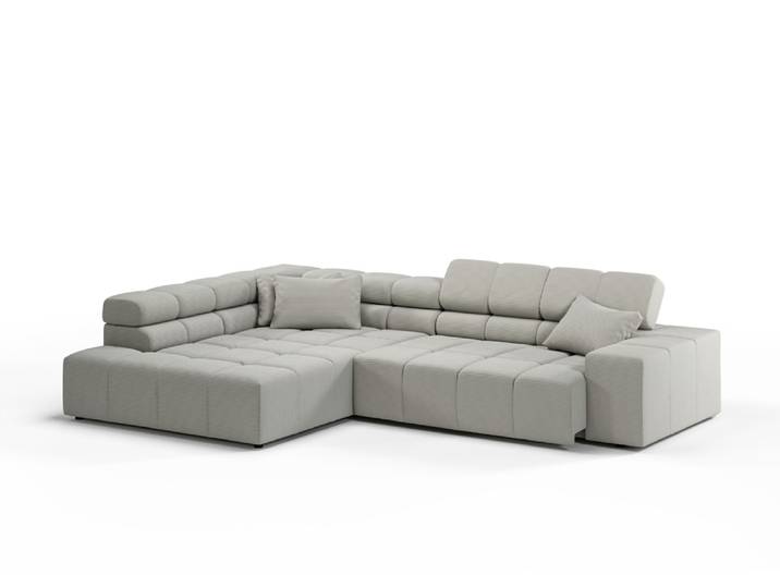 Candy Oregon Cord Ecksofa motorische Sitztiefenverstellung