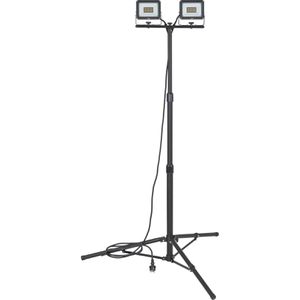 Brennenstuhl Baustrahler JARO 6060 LED, Netzbetrieb, 3 m Kabel, IP65 Strahlwasserschutz, mit Stativ, 40 Watt, 4.800 Lumen