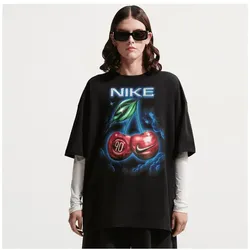 Nike, Herren, Sportshirt, Klassisch Sportbekleidung (L), Schwarz, L