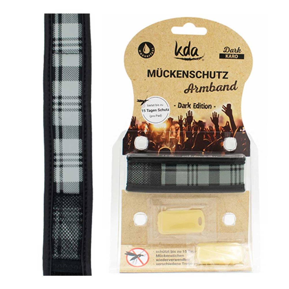 KDA Pharmavertrieb Arndt GmbH Mückenschutz Armband Karo Grau 17849426