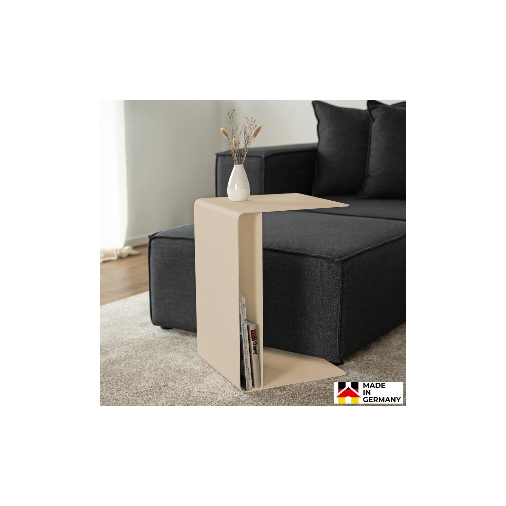 HOME DELUXE Beistelltisch aus Metall ZIMA - Creme
