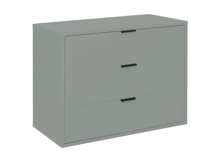 Trendstore Milana Kommode mit 3 Schubladen - Lack piniengrün matt - 81 Soft-Close-Funktion Modern