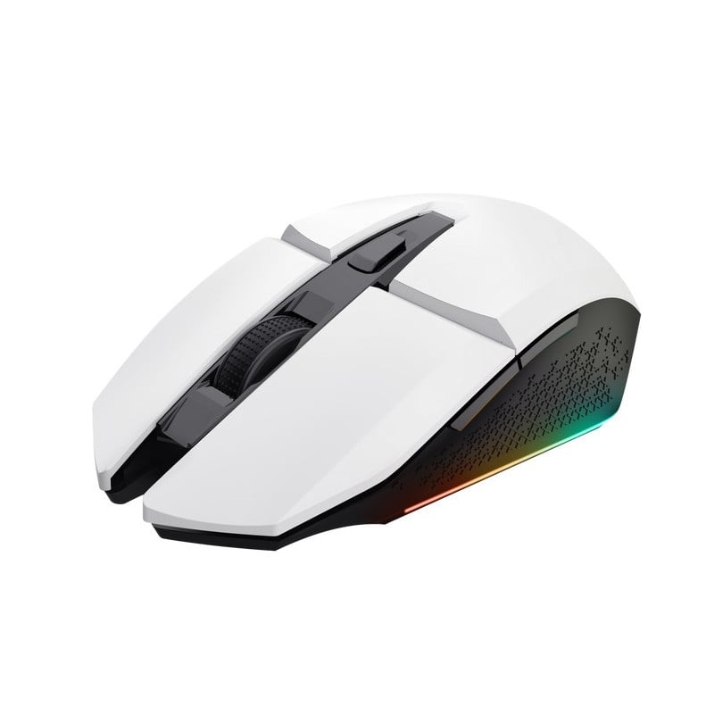 Trust GXT110W FELOX Draadloze Gaming Muis Wit, 4800 DPI, Optisch