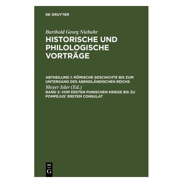 De Gruyter Vom ersten punischen Kriege bis zu Pomp (Deutsch, Hardcover) (67771127)