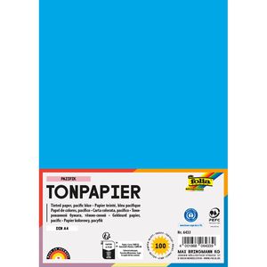 Folia Tonpapier 6433, A4, pazifik, 130g/m², 100 Blatt