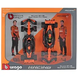 Bburago McLaren MCL38 2024 2er-Pack Vertikal