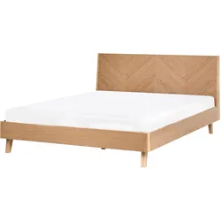 BETT mit Lattenrost 160/200 cm Hellbraun Wizernes