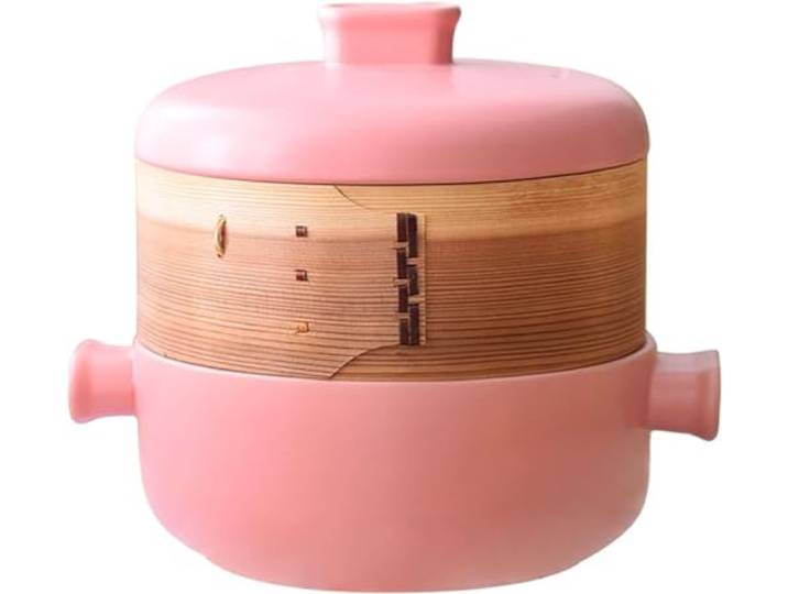 Tontopf, Auflauf, Dampfgarer, Kochgeschirr, Eintopf(Pink,1.5L)