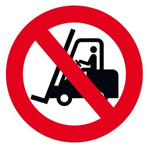 RS PRO PVC Forklift Forbidden Prohibition Sign (1745993)