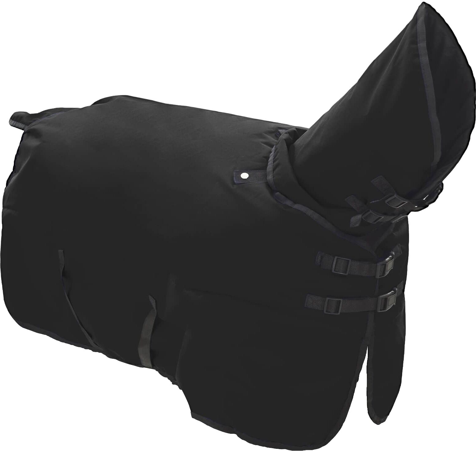 vidaXL Couverture Équine Noir complet 85 cm Polyester