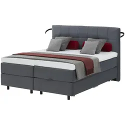 SCHÖNER WOHNEN Kollektion Motor Boxspringbett mit Bettkasten Vita , grau , Maße (cm): B: 190 H: 125