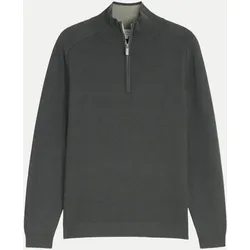 Troyer-Strickpullover Grau L