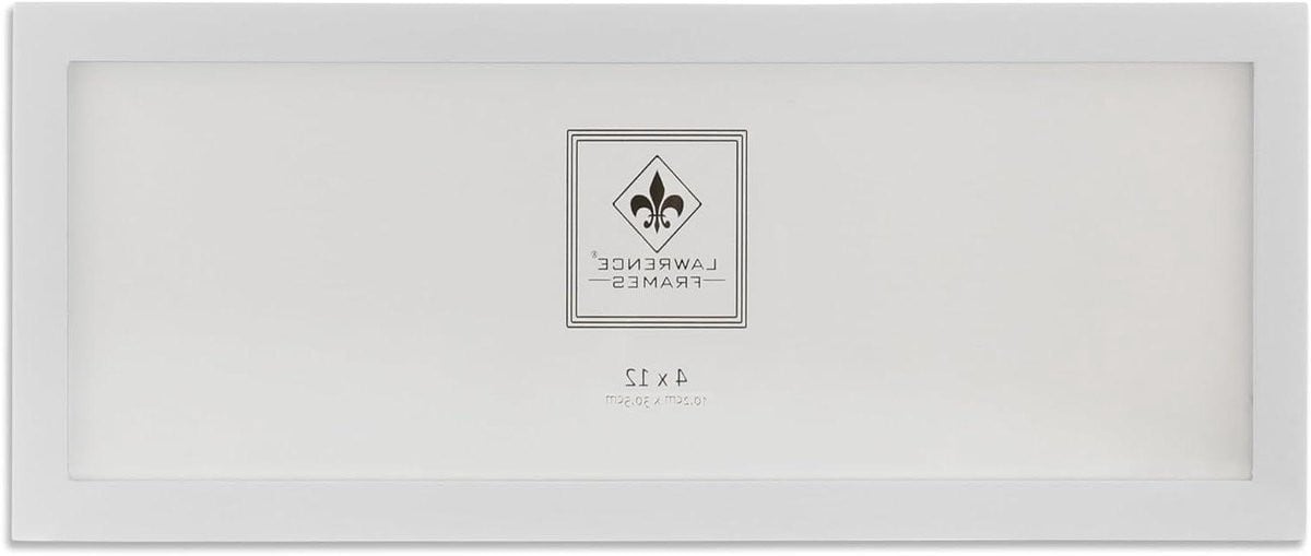 Wit houten fotolijst voor muurdecoratie, massief houten frame, 4x12 inch