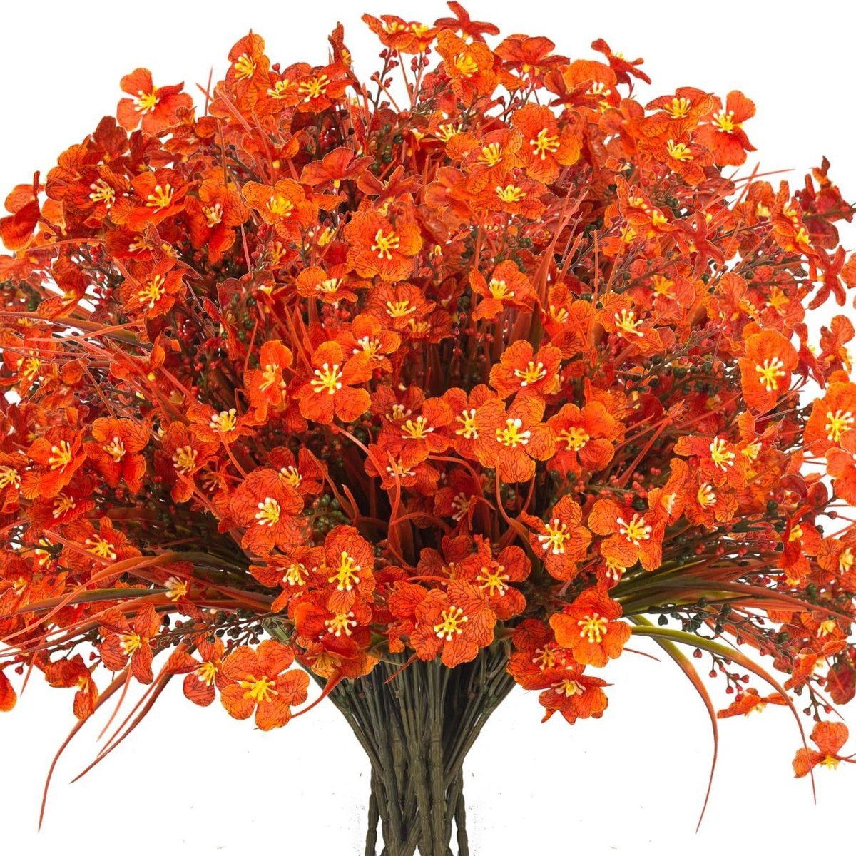 20 bundels kunstbloemen herfst decoratie voor buiten in herfst rood