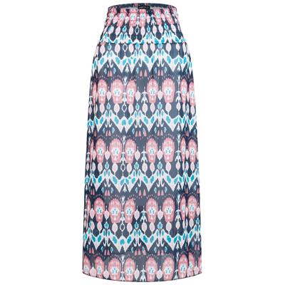 Maxirock CLOUD 5IVE "CLOUD 5IVE Maxi Skirt", Damen, Gr. S, bunt (navy), 100% Polyester, loose fit, Röcke Maxirock