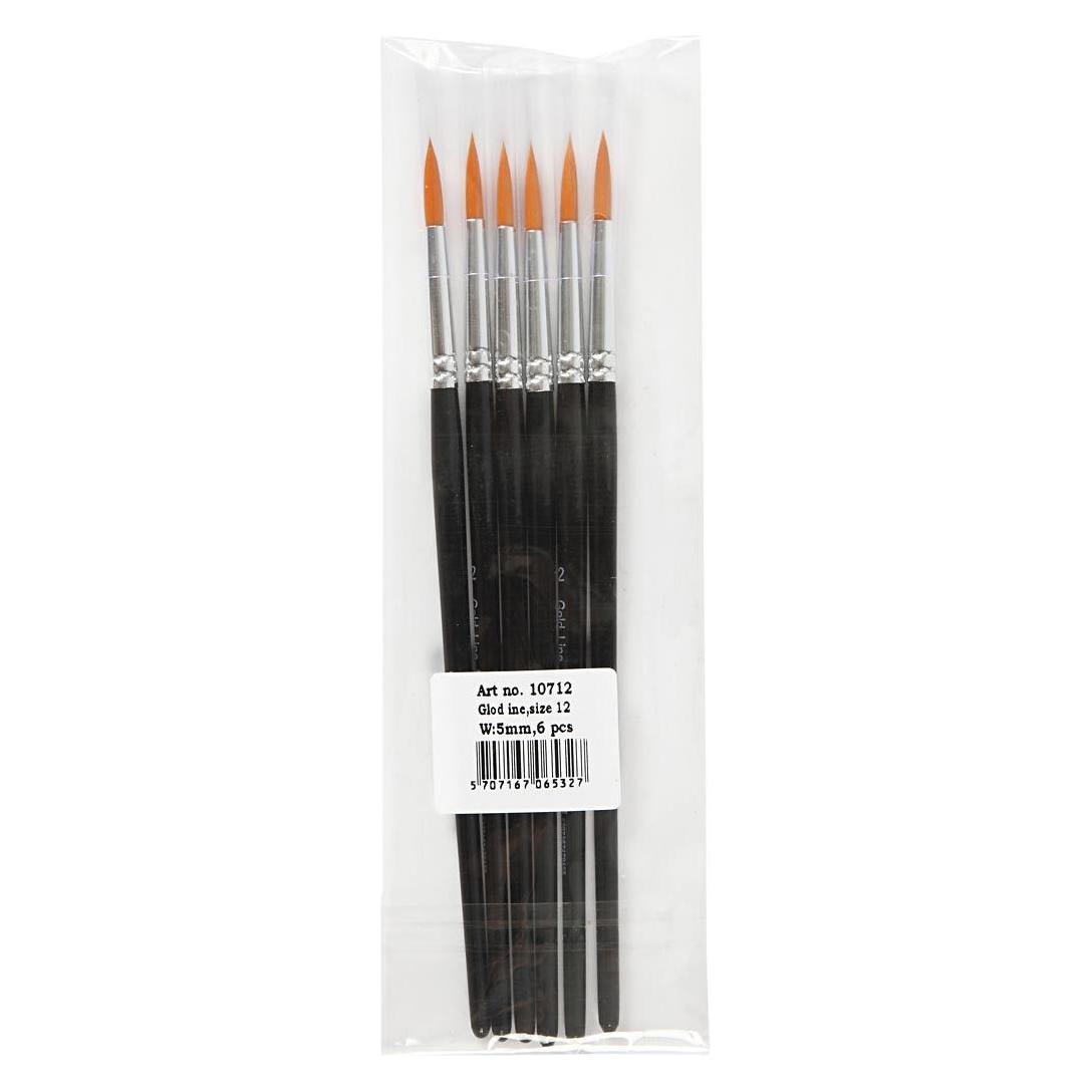 Creativ Company Ronde Penselen - Nr. 12, 6st. (5 mm) (5707167065327)