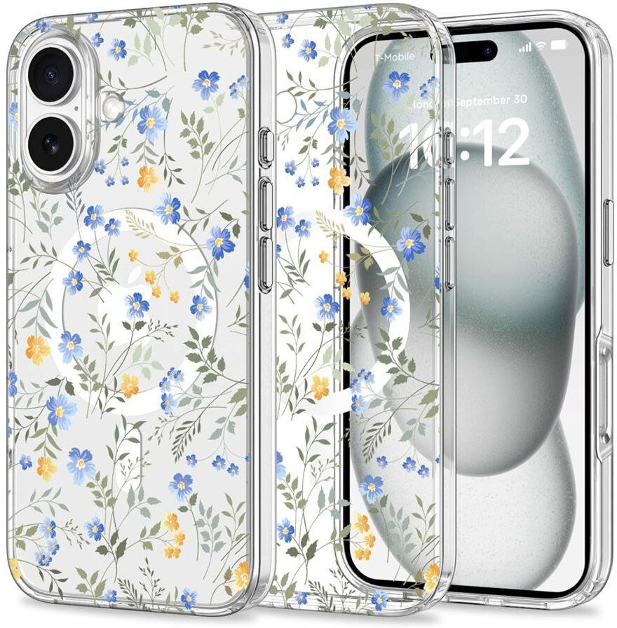iPhone 16 Tech-Protect MagMood Bagside Cover - MagSafe Kompatibel - Spring Flowers