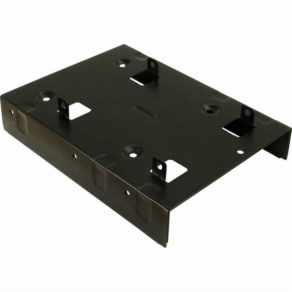 Inter-Tech AC Einbaurahmen 3.5 inch op 2x 2.5 inch, Black