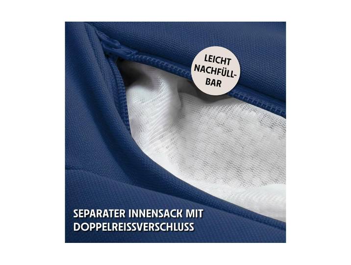 Sitzsack URBANARA Basic-Outdoor Triangle, 300 l , blau (dunkelblau), B:100cm H:150cm T:100cm, Sitzsäcke, Sitzsack
