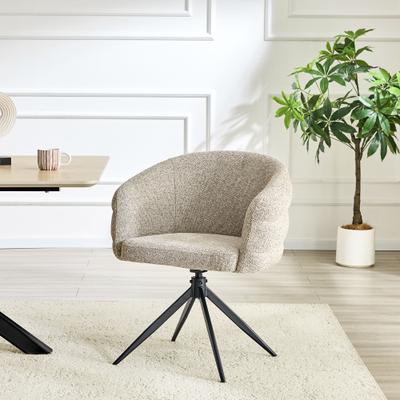 4-Fußstuhl DUO COLLECTION "Lotte", kaffeebraun, schwarz, kaffeebraun, B:66cm H:81cm T:63cm, Stühle, 360 drehbar mit Rückholfunktion