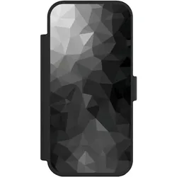 Nivocase Klapphülle für Apple iPhone Air Handyhülle aus Kunst Leder NIVOflip schwarz Mosaik Muster (Apple iPhone Air), Smartphone Hülle, Schwarz